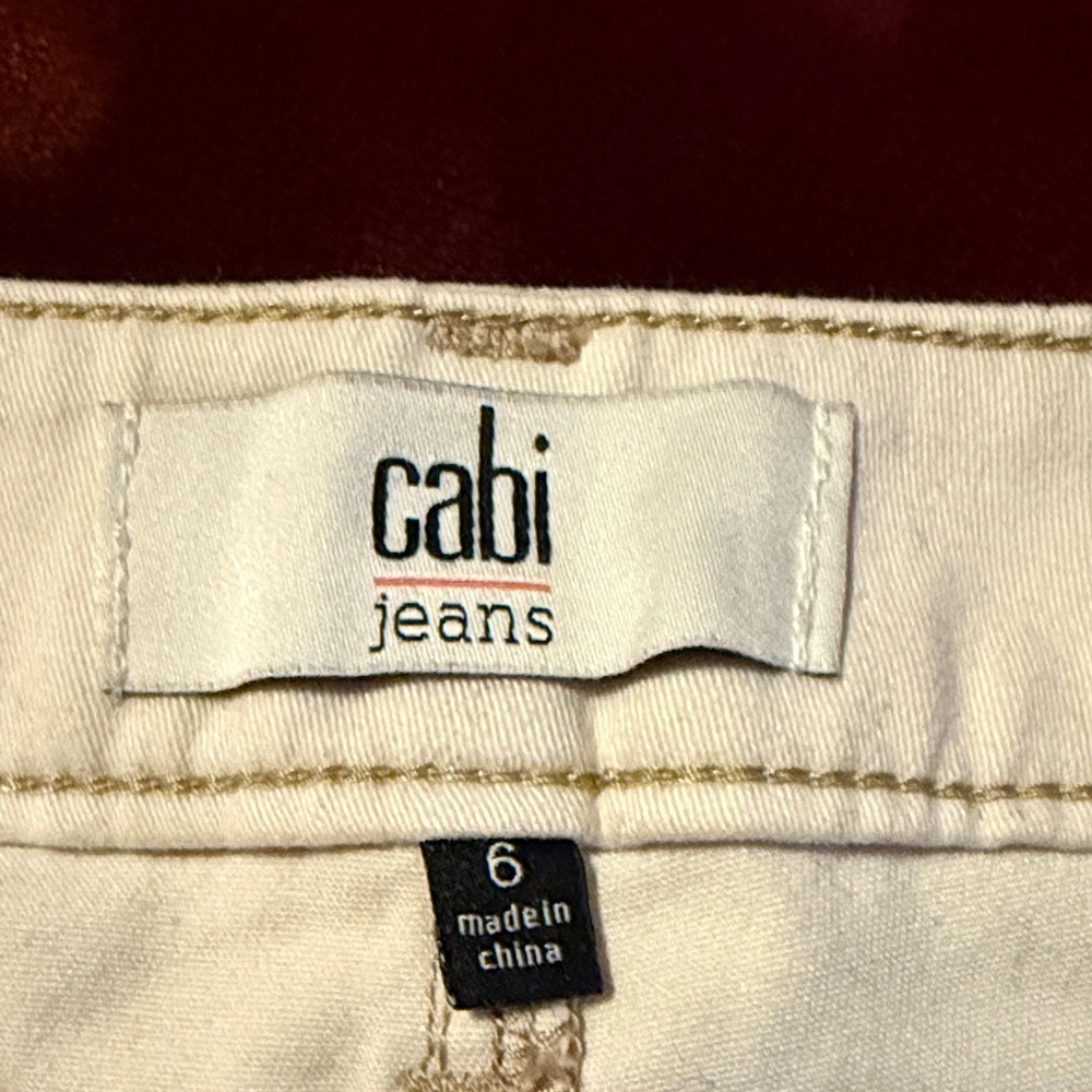 CAbi Women's Cream Jean Shorts - Picture 3 of 3